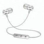 Wholesale Magnetic Slim Wireless Sports Bluetooth Stereo Headset B3 (Silver)